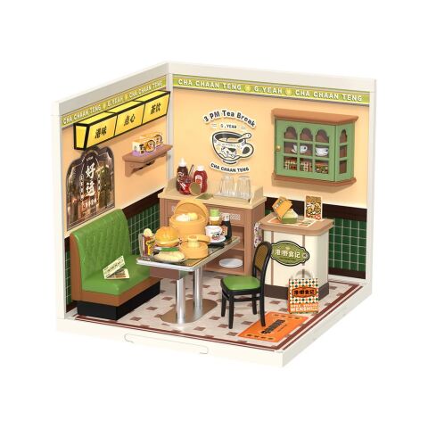 RoboTime 3D-Puzzle Miniaturhaus Hongkong Café